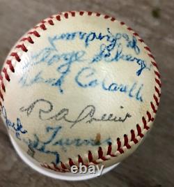 Circa 1947 Thomasville Dodgers Team Signed N. C. State Official League Baseball