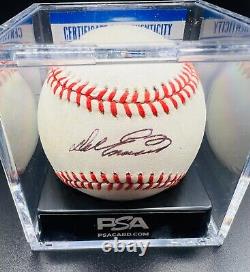 DEL ENNIS signed Rawlings Official National League Baseball PSA COA Phillies