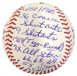 Denny McLain Multi Inscribed Stat Autographed Official Major League Baseball