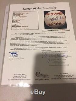 Derek Jeter Autographed Official Major League Baseball (JSA) Crisp Signature