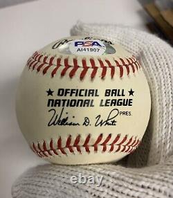 Don Drysdale Signed Rawlings Official National League Baseball PSA AI41907