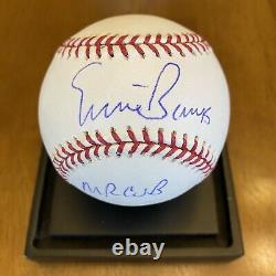 Ernie Banks Mr. Cub Signed Autographed Official Major League Baseball RJ COA