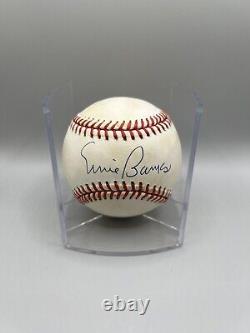 Ernie Banks Signed Official National League Rawlings Baseball With Cube Beckett