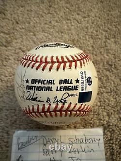 Global signed Strawberry Larkin Jo Official National League Rawlings Baseball