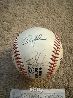 Global signed Strawberry Larkin Jo Official National League Rawlings Baseball