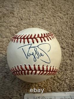 Global signed Strawberry Larkin Jo Official National League Rawlings Baseball