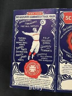 Goldsmith Official League Ball Baseball Scorecard c 1910's Era Cincinnati