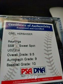 Gorgeous Orel Hershiser Signed Official Major League Baseball PSA Graded 9.5