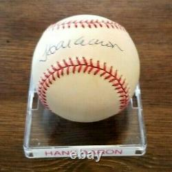 HANK AARON SINGLE SIGNED/AUTOGRAPHED OFFICIAL NATIONAL LEAGUE withCOA