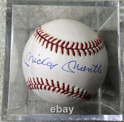 HOF MICKEY MANTLE Autographed Official American League Bobby Brown Baseball