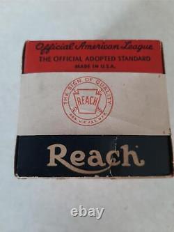 HTF 1951 Reach No. O Official American League Baseball New In Box Sealed Z2