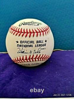 Hank Aaron Auto Signed Official Major League Baseball Scoreboard Coa