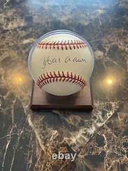 Hank Aaron Autographed Baseball Official National League Baseball? HOF