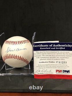 Hank Aaron Autographed Official National League Baseball (William White) PSA