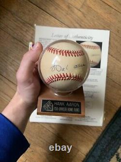 Hank Aaron Autographed Official Rawlings Baseball Signed with JSA LOA ZZ25616