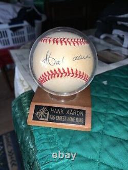 Hank Aaron Autographed Official Rawlings Baseball Signed with JSA LOA ZZ25616