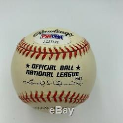 Hank Aaron Signed Autographed Official National League Baseball With PSA DNA COA