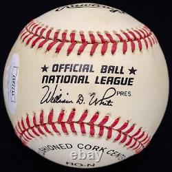 Hank Aaron Signed Official National League Baseball JSA LOA #YY77347