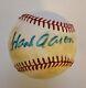Hank Aaron Signed Official National League Baseball (Stained) Braves PSA Coa