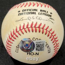 Hank Aaron signed Official National League ONL Baseball autograph Beckett BAS