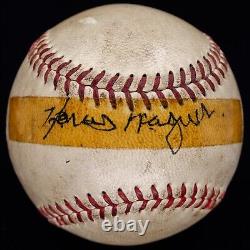 Honus Wagner Single Signed Official National League Baseball PSA/DNA Graded 8