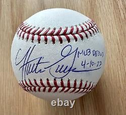 Hunter Greene Signed Autographed Official Major League Baseball MLB Debut