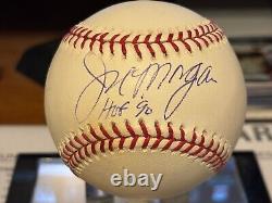 JOE MORGAN Autographed Official Major League Baseball withReggie Jackson COA