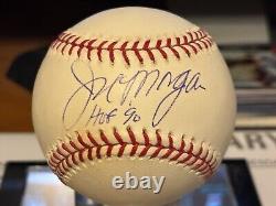 JOE MORGAN Autographed Official Major League Baseball withReggie Jackson COA