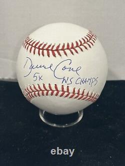 JSA David Cone Signed Official Major League Baseball withInscr. 5 x WS Champs