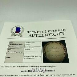 Jackie Robinson Single Signed Official National League Baseball Beckett COA