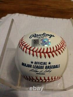 Javier baez autographed baseball. Chicago Cubs. 2014 Official Major League