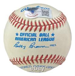 Jim Catfish Hunter Yankees Signed Official American League Baseball BAS BH080178