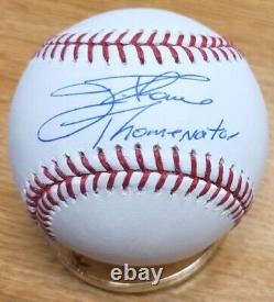 Jim Thome Thomenator Autographed Official Major League Baseball Beckett Witnes