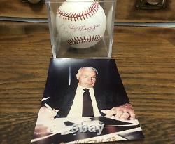 Joe DiMaggio Autographed Official American League Baseball New York Yankees HOF