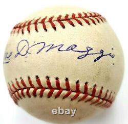 Joe DiMaggio Autographed Signed Official American League Rawlings Baseball COA