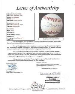 Joe DiMaggio Hand Signed Official American League OAL Baseball Yankees JSA COA