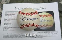 Joe DiMaggio Single Signed Official Major League Baseball Autographed JSA Cert