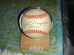 Joe Dimaggio Autographed Official American League Baseball HOF 55 NY Yankees