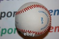 Joe Dimaggio Autographed Official American League (Brown) BaseballFull JSA LOA