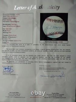 Joe Dimaggio Jsa Signed Official American League Baseball Autograph #z44306