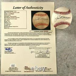 Joe Dimaggio Jsa Signed Official American League Baseball Autographed #bb75551