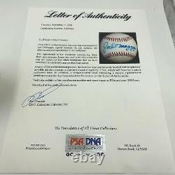 Joe Dimaggio Signed Official American League Baseball With PSA DNA COA