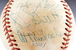 Johnny Bench Al Michaels +1 Autographed Official National League Baseball MLB