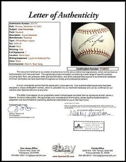 Jose Fernandez Signed Official Major League Baseball Autograph Auto JSA Letter
