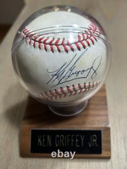 Ken Griffey Jr. Signed Official American League Baseball JSA w Stand