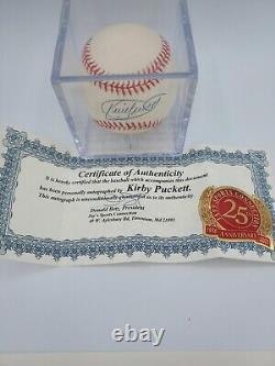 Kirby Puckett Signed Autographed Official American League Baseball Ball JSA LOA