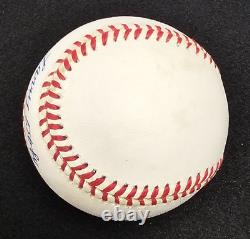 LARRY DOBY Signed Official American League Baseball-HALL OF FAME-INDIANS-PSA