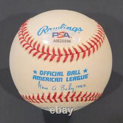 LARRY DOBY Signed Official American League Baseball-HALL OF FAME-PSA