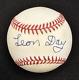 LEON DAY Signed Official MLB Baseball-NEGRO LEAGUES-NEWARK EAGLES-PSA