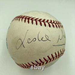 Leslie Nielsen Signed Official American League Baseball JSA COA Celebrity RARE